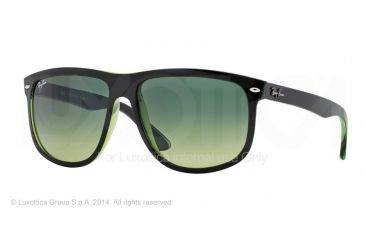 Image of Ray-Ban Sunglasses RB4147 60943M-60 - Top Black On Green Frame, Green Gradient Green Lenses