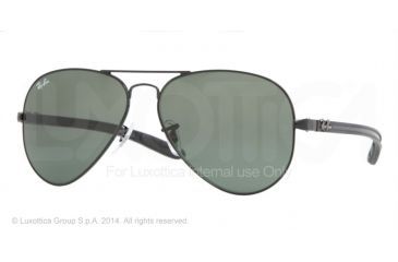 Image of Ray-Ban Sunglasses RB8307 002-58 - Black Frame, Crystal Green Lenses