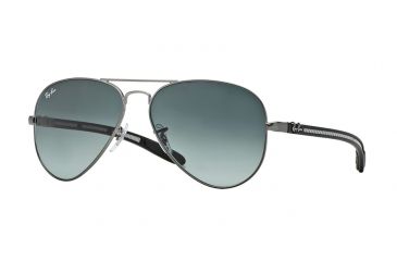 Image of Ray-Ban Sunglasses RB8307 029/71-58 - Matte Gunmetal Frame, Gray Green Lenses