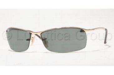 Image of Ray-Ban Top Bar Sunglasses RB3183 001/71-6315 - Arista Green