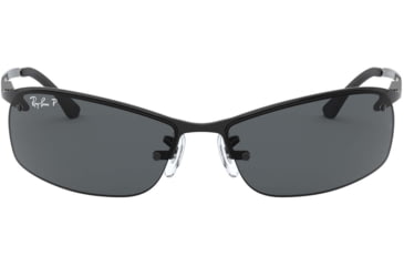 Image of Ray-Ban Top Bar Sunglasses RB3183 002/81-63 - Black Frame, Polar Grey Lenses