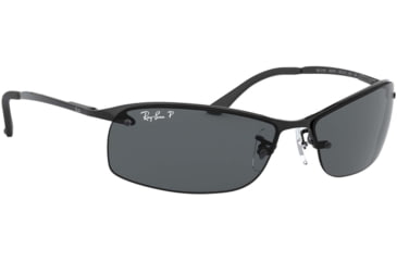 Image of Ray-Ban Top Bar Sunglasses RB3183 002/81-63 - Black Frame, Polar Grey Lenses