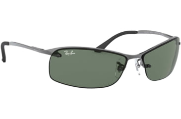 Image of Ray-Ban Top Bar Sunglasses RB3183 004-71-6315 - Gunmetal Frame / Green Lenses