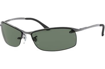 Image of Ray-Ban Top Bar Sunglasses RB3183 004-71-6315 - Gunmetal Frame / Green Lenses