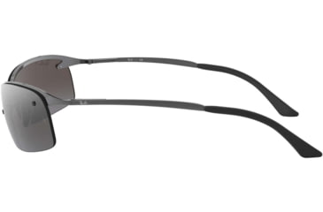Image of Ray-Ban Top Bar Sunglasses RB3183 004-82-6315 - Gunmetal Frame / Polarized Gray Mirror Silver Grad. Lenses