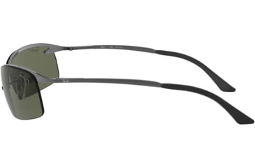 Image of Ray-Ban Top Bar Sunglasses RB3183 004-9A-6315 - Gunmetal Frame / Polarized Green Lenses