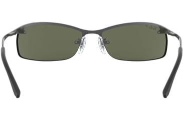 Image of Ray-Ban Top Bar Sunglasses RB3183 004-9A-6315 - Gunmetal Frame / Polarized Green Lenses