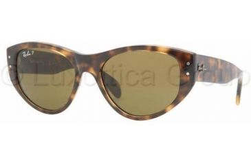 Image of Ray-Ban VAGABOND RB4152 Progressive Prescription Sunglasses RB4152-710-57-5317 - Lens Diameter: 53 mm, Frame Color: Light Havana