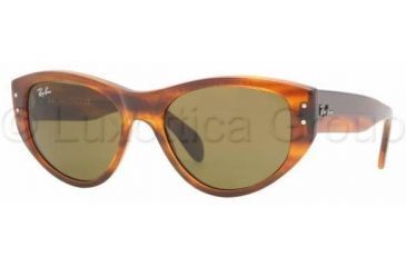 Image of Ray-Ban VAGABOND RB4152 Progressive Prescription Sunglasses RB4152-820-5317 - Lens Diameter: 53 mm, Frame Color: Striped Havana