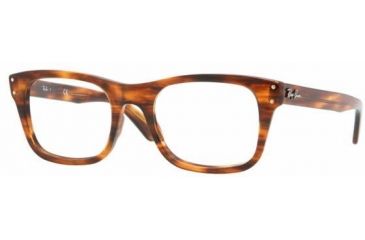 Image of Ray-Ban RX5227 Single Vision Prescription Eyeglasses 2144-5200 - Striped Havana Frame