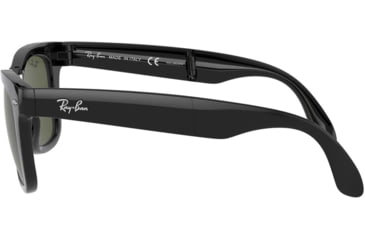 Image of Ray-Ban Wayfarer Folding Sunglasses RB4105 601-58-5022 - Black Frame, Crystal Green Polar 50 mm Lenses
