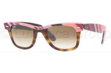 Image of Ray-Ban Wayfarer II Bifocal Sunglasses RB2143 with Lined Bi-Focal Rx Prescription Lenses RB2143-102651-4722 - Lens Diameter: 47 mm, Frame Color: Top Text. Str. Pink. Vio On Hav