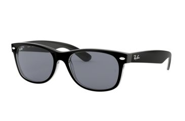 Image of Ray-Ban New Wayfarer Prescription Sunglasses, 55mm, Black/Transparent, RB2132-6398Y5-55-SV