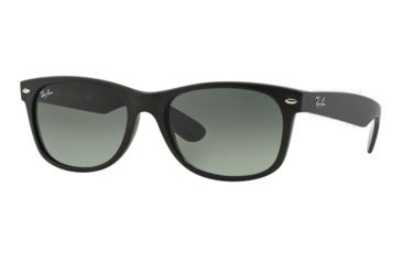 Image of Ray-Ban Wayfarer RB2132 Sunglasses 6406M3-55 - Black Frame, Grey Gradient Dark Grey Polar Lenses