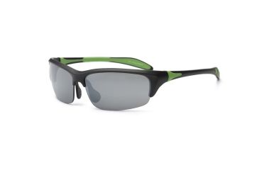 Image of Real Kids Shades Black/Lime Green Blade Frame Polycarbonate with PC/Polarized Lens 10+, Unisex 10BLDBKLMP2