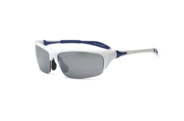 Image of Real Kids Shades White/Navy Blade Frame Polycarbonate with PC/Polarized Lens 10+, Unisex 10BLDWHNVP2