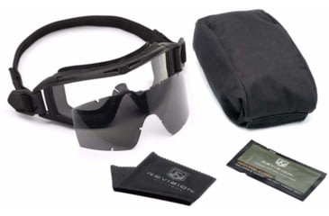 Image of Revision Desert Locust Carrier Goggle System, Lens Clear and Smoke, Frame Black, 4-0309-9904