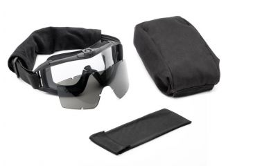 Image of Revision Desert Locust Fan Goggles, Black - Essential Kit w/ 2 Lenses 4-0309-0251