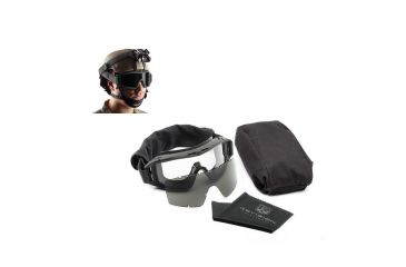 Image of Revision Desert Locust Military Goggle &amp; PDQ Quick Release System Combo, Black 4-0309-9509