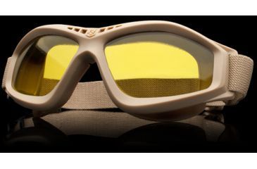 Image of Revision Military Eyewear Bullet Ant Tactical Goggle Basic Kit - Yellow High-Contrast Lens, Tan Frame 4-0045-0138