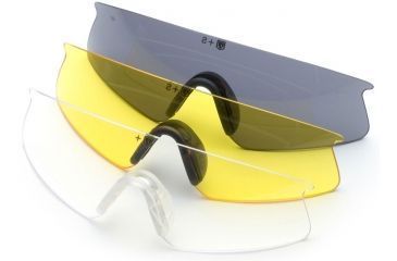 Image of Re Vision Eyewear Saw Fly Sunglasses for Revision Eye Wear Solar, High-Impact, Vermillion and Clear Military Lenses, Large