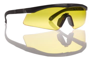 Image of Revision Large Sawfly Shooting Glasses, Black Frame, Yellow Hight-Contrast Lens, Black, 4-0077-0121