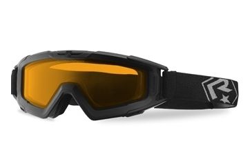 Image of Revision Snowhawk Basic Goggle System w/ Vermillion High-Contrast Lens, Black Frame, 4-0100-0012