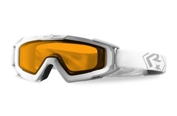 Image of Revision Snowhawk Basic Goggle System w/ Vermillion High-Contrast Lens, White Frame, 4-0100-0013