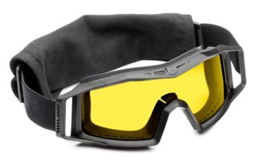 Image of Revision Wolfspider Goggle Deluxe Kit, Clear/Solar Yellow Lens, Black Frame, 4-0307-0235