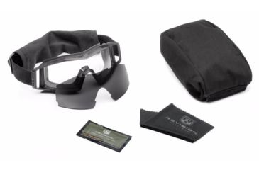 Image of Revision Wolfspider Goggle U.S. Miltary Kit, Clear/Solar Lens, Black Frame, 4-0307-0237