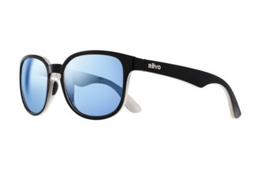 Image of Revo Kash Eyewear - Unisex - Sunglasses, Black/Cream Frame, Blue Water Lens, Polarized, RE 1028 11 BL