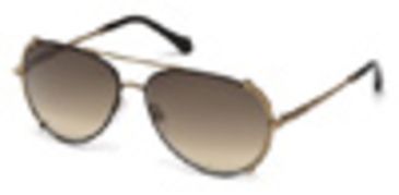 Image of Roberto Cavalli RC1029 Sunglasses - Shiny Light Bronze Frame Color, Brown Mirror Lens Color