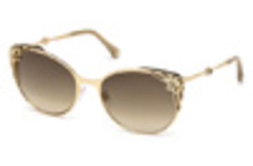 Image of Roberto Cavalli RC1033 Sunglasses - Shiny Rose Gold Frame Color, Brown Mirror Lens Color