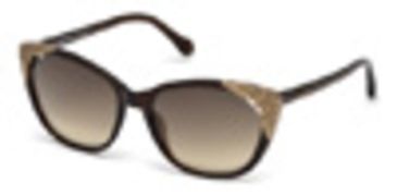 Image of Roberto Cavalli RC1034 Sunglasses - Dark Brown / Black Frame Color, Brown Mirror Lens Color