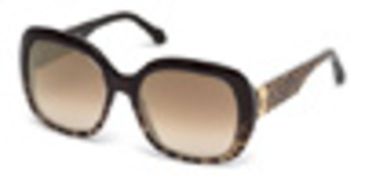 Image of Roberto Cavalli RC1041 Sunglasses - Dark Brown / Black Frame Color, Brown Mirror Lens Color