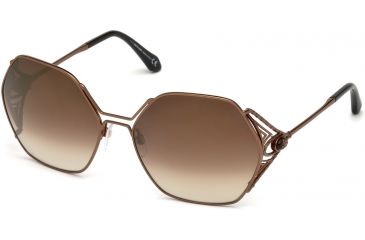 Image of Roberto Cavalli RC1056 Sunglasses - Shiny Light Bronze Frame Color, Brown Mirror Lens Color