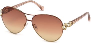 Image of Roberto Cavalli RC1078 Sunglasses - Gold Frame Color, Bordeaux Mirror Lens Color