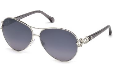 Image of Roberto Cavalli RC1078 Sunglasses - Shiny Palladium Frame Color, Smoke Mirror Lens Color