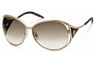 Image of Roberto Cavalli RC574S Sunglasses - Shiny Rose Gold Frame Color, Gradient Green Lens Color