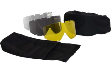 Image of Rothco ANSI Ballistic OTG Goggle System, Interchangeable Smoke/Clear/Yellow Lenses, Coyote Brown Frame, 10738-CoyoteBrown