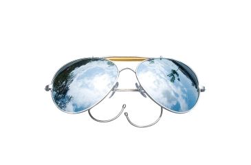 Image of Rothco Aviator Air Force Style Sunglasses, Mirror, Military Printed Case and Box, 10201-Mirror-MilitaryPrintedCaseBox