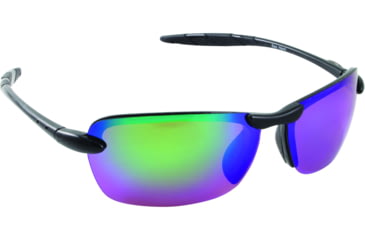 Image of Sea Striker Sea Hawk Sunglasses Black Frame/Grn Mirror Polarized Lenses, 32801