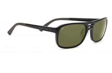 Image of Serengeti Volterra Sunglasses - Satin Black/Gray Stripe Frame, 555nm Polarized Lenses 7593