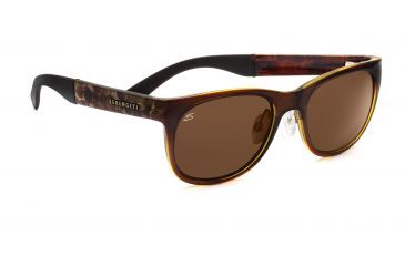Image of Serengeti Trapani Sunglasses - Satin Black/Gray Stripe Frame, 555nm Polarized Lenses 7597