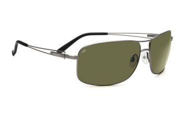 Image of Serengeti San Remo Sunglasses - Satin Black/Gray Stripe Frame, 555nm Polarized Lenses 7604
