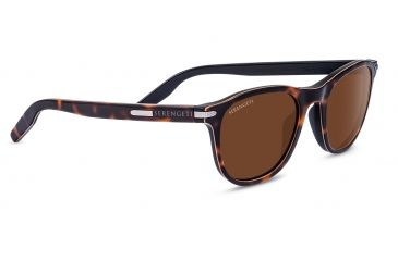 Image of Serengeti Andrea Sunglasses,Shiny Dark Tortoise/Black Frame,Polarized Drivers Round Lens 8464