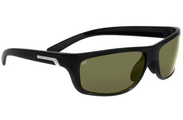 Image of Serengeti Assisi Single Vision Rx Sunglasses Shiny Black Frame 7615