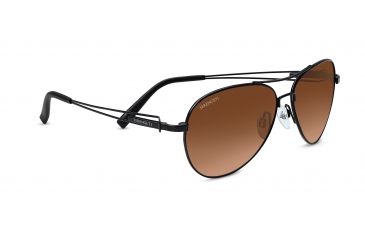 Image of Serengeti Brando Sunglasses, Pilot Satin Black Frame, Drivers Gradient Lens 7887
