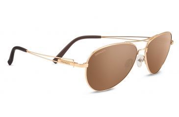 Image of Serengeti Brando Sunglasses, Shiny Bold Gold, Polarized Drivers Gold, 8456
