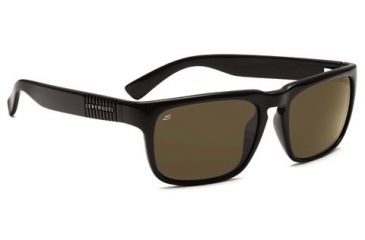 Image of Serengeti Cortino Single Vision Rx Sunglasses Shiny Black Frame 7498